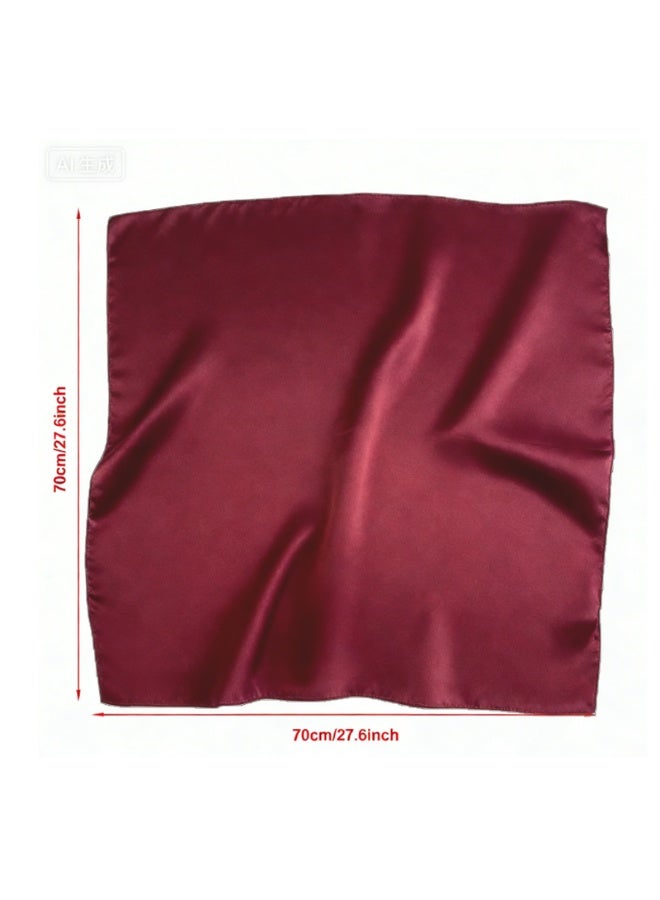 Women Girls Scarf Square Neck Scarf Handkerchief Retro Satin Ribbon Scarf - Image 2